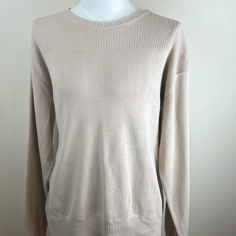 Levi’s Men Sweater XXL Cream 100% Cotton long Sleeve Sweater Style 15610
